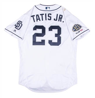 2019 Fernando Tatis Jr. Rookie Game Used San Diego Padres #23 Home Jersey Used On 7/27/19 - 17th Career Home Run! (MLB Authenticated)